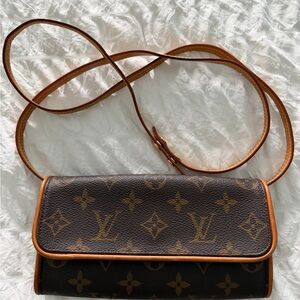 Louis Vuitton Brown and Tan Crossbody Bag